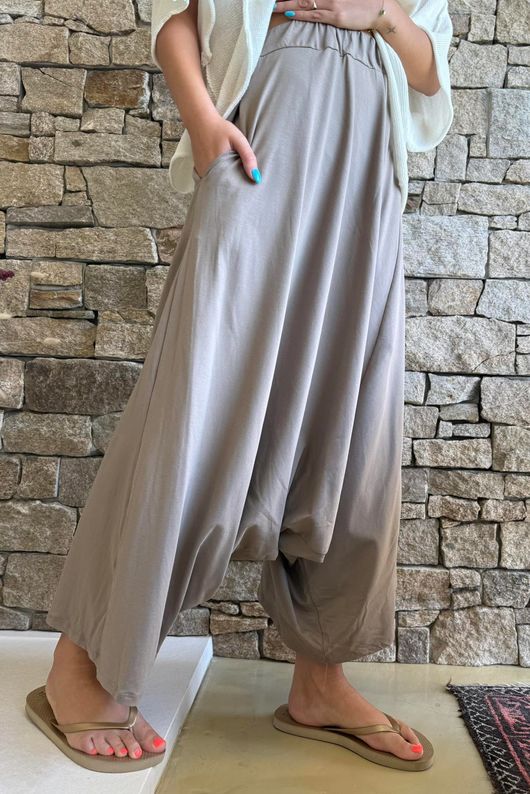 Oscar Asymmetric Hareem Skirt Pant Mocha